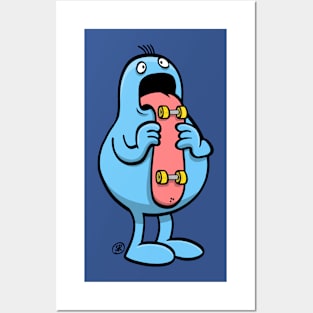 Skate tongue (blue) Posters and Art